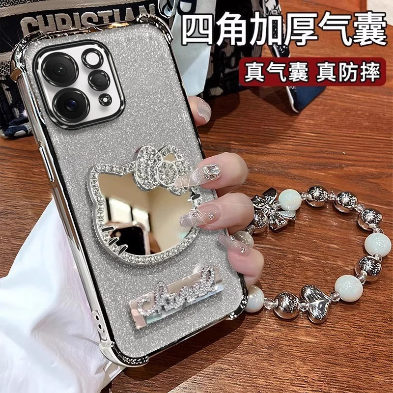 适用于vivoS50手机壳高颜值女款镜子保护套S50Promini全包镜头防摔V2528A创意新款支架软壳s50气囊vivo带挂绳