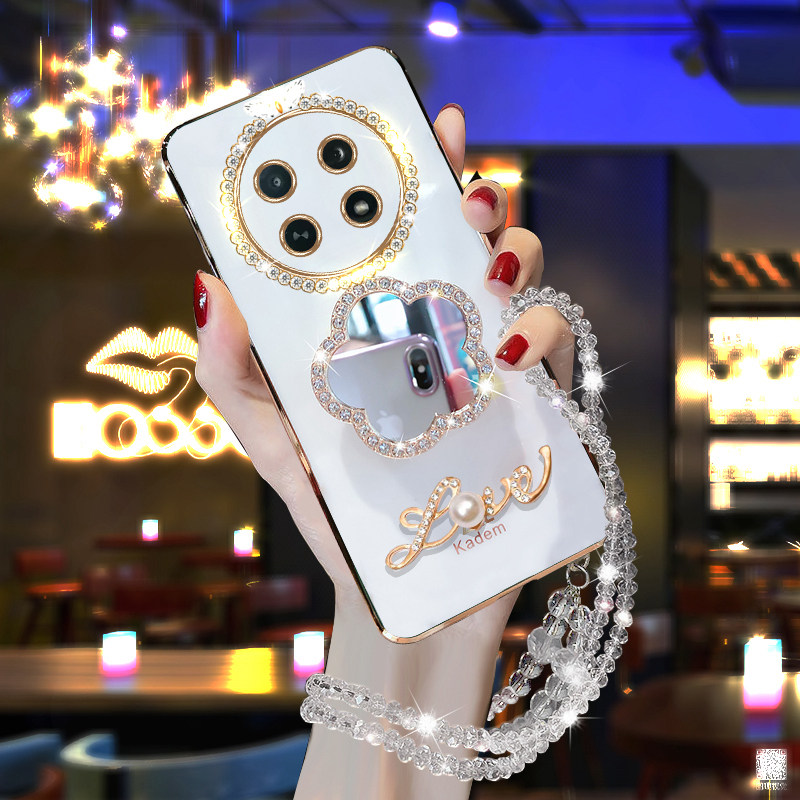OPPOA2Pro手机壳曲面屏高档女新款PJG110超薄带镜子防摔A2por网红全包镜头硅胶软壳OPOP个性长挂绳POOP保护套