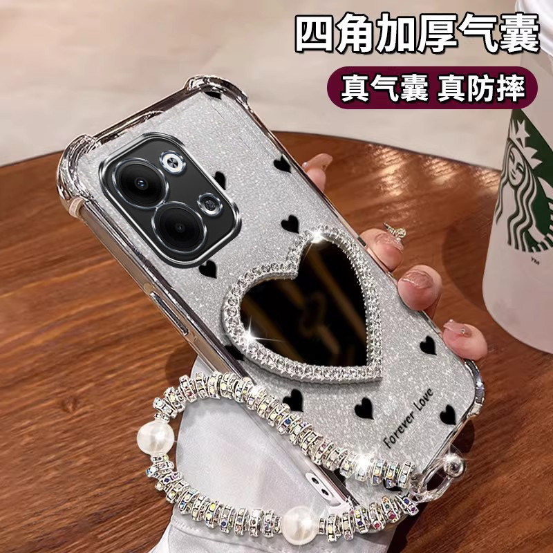 适用于心绘心镜手链OPPOA6手机壳气囊A6Pro/GT高颜值A5Pro女款A5活力版硅胶A3Pro全包A2Pro电镀A1高档A97/A96