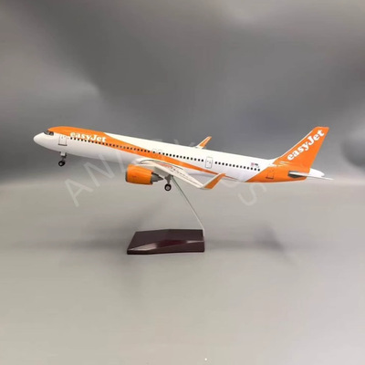 45CM 空客A321易捷A321飞机模型 仿真飞机模型民航树脂航模礼品