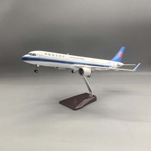 1:100带灯南航A321neo仿真客机44CM飞机模型南方航空静态摆件品