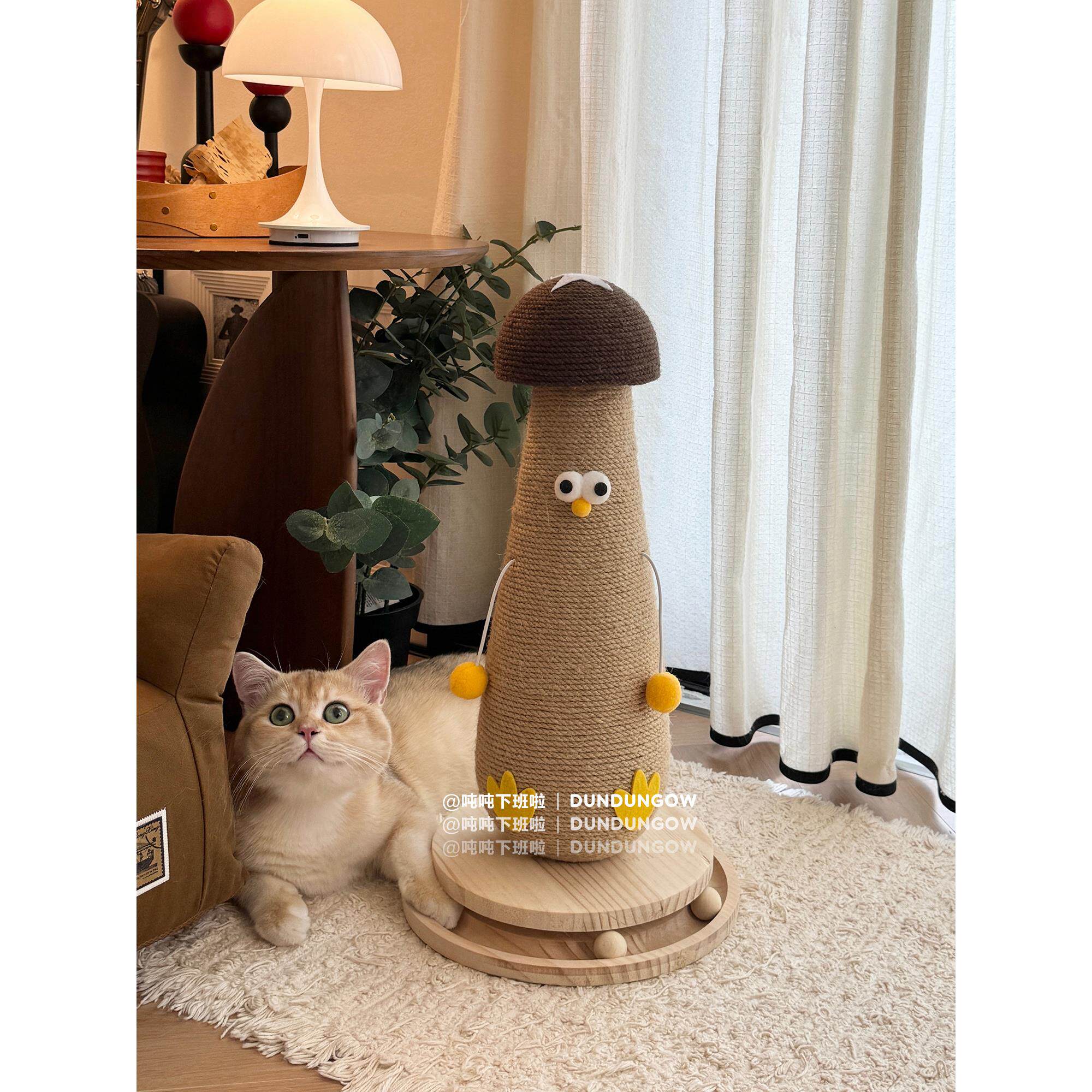 邓顿特别可爱剑麻猫抓板，耐磨不脱落，小剑麻垂直磨爪猫玩具