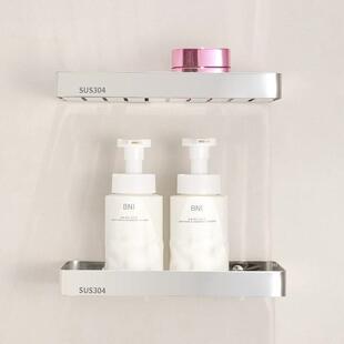 卫生间304不锈钢置物架高级感酒店浴室洗手间淋浴房墙上卫浴收纳