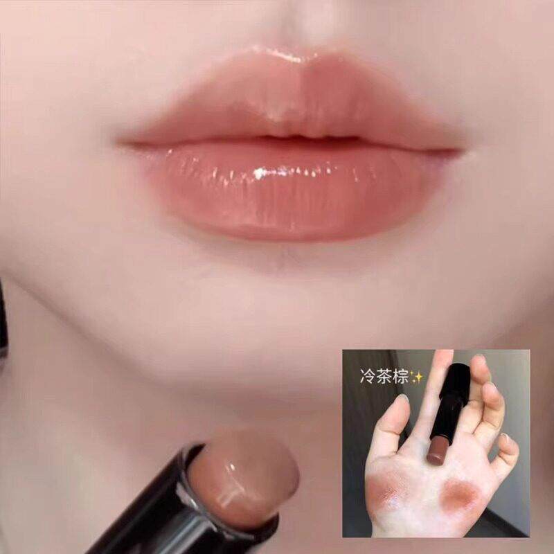 富贵千滋~日DSA常伪素颜裸门淡妆感口红唇釉蜜水光金感镜面润低饱