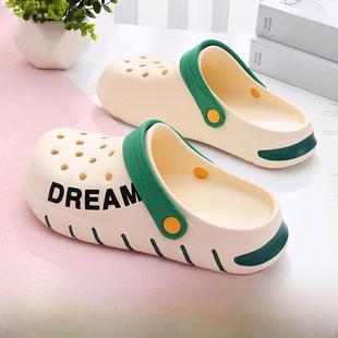 女式 夏季 2024新款 男式 外套 沙滩防滑除臭软底包头拖鞋 日本洞洞鞋