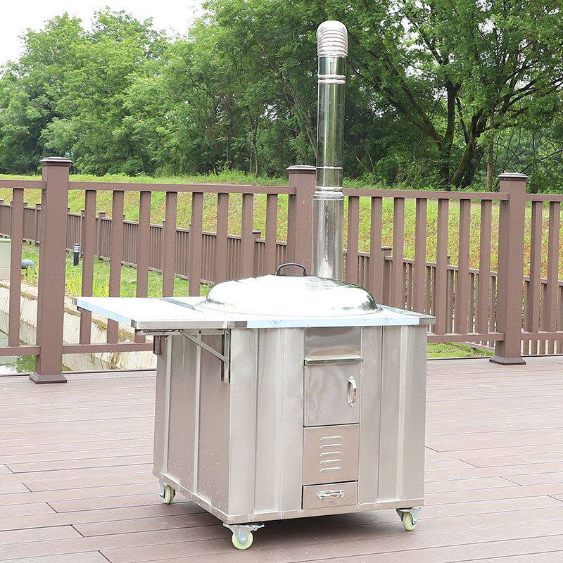 不锈钢柴火灶家用农村室内无烟户外子母柴火炉烧木柴土灶台大锅灶