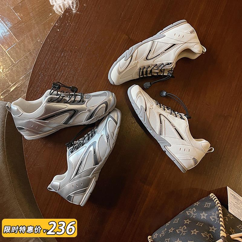 大叔家达文西鞋子 内高增高~ 女式训练鞋2025新款夏季软底透