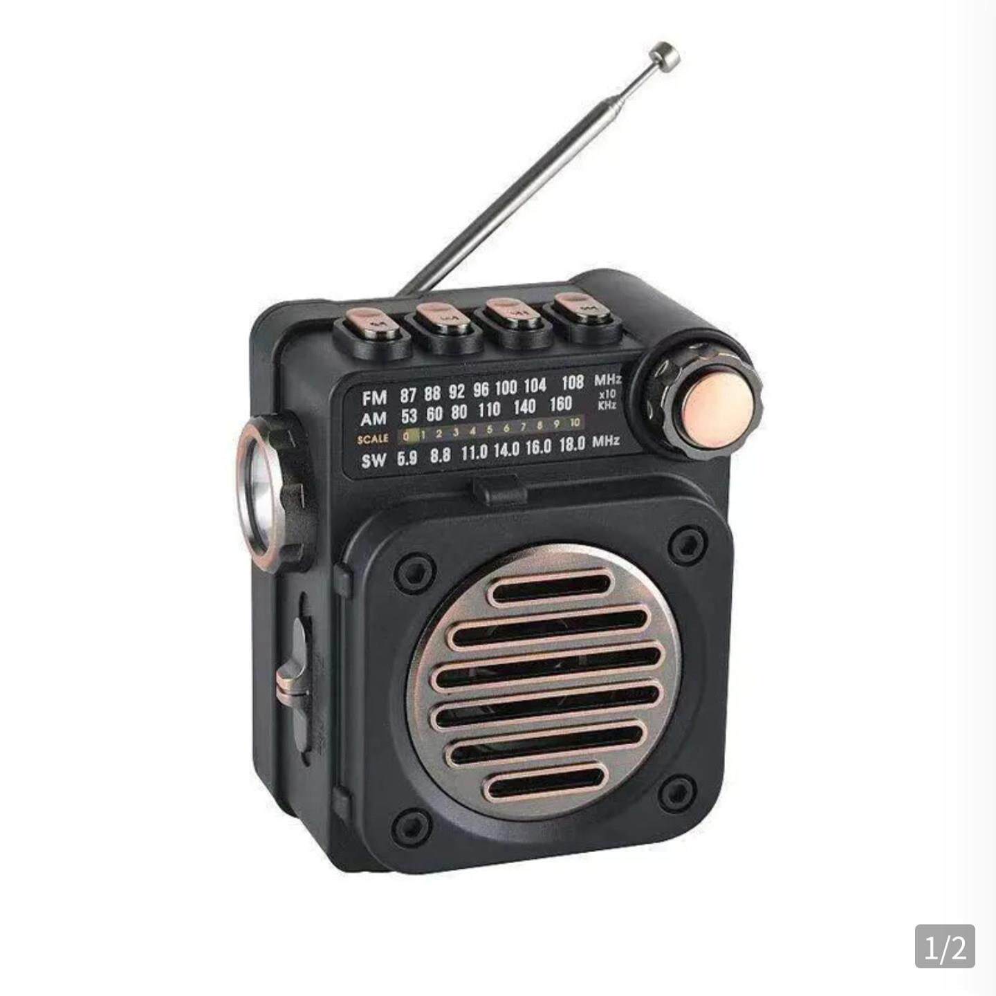 桦伊格百货迷你收音机口袋便携音响小型多波段多功能插卡蓝牙音箱