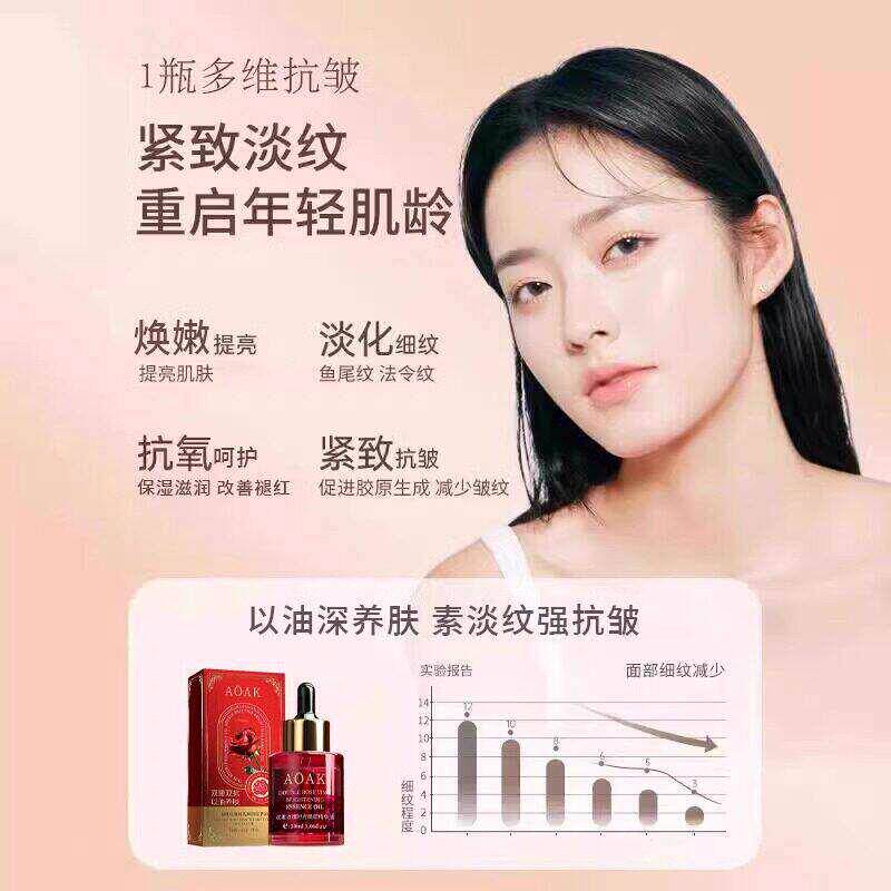 玫瑰精面NBW油脸部部护理提方拉细官纹精华液品牌正品