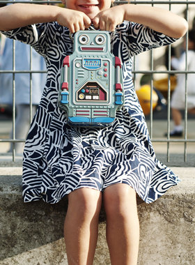 博物×SUCK UK复古机器人午餐盒Lunch Bot野餐水果零食盒户外礼物