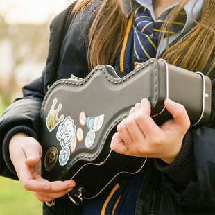 博物×Suck uk吉他野餐盒郊游便当盒零食收纳盒学生便携饭盒复古