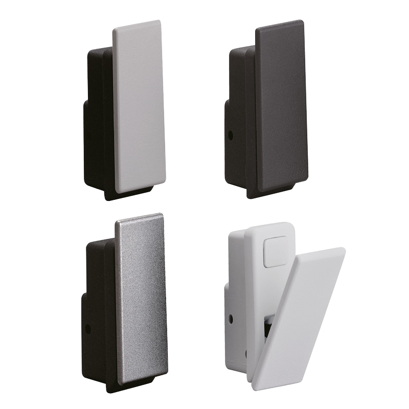 日本LAMP蓝普嵌入收藏挂钩金属阻尼缓冲机构门后挂衣钩黑色NF-45D