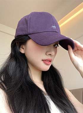 紫色小狐狸刺绣棒球帽男女同款