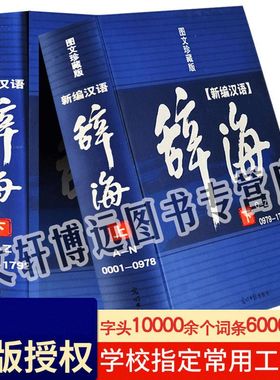 【精装正版】辞海新编汉语辞海全套2册图文珍藏版学生古汉语现代成语词典大字典套装工具书初中高中全功能通用解字字源畅销工具书
