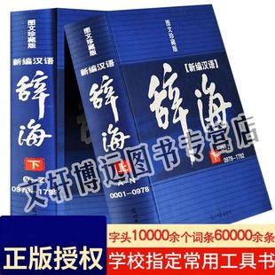 工具书初中高中全功能通用解字字源畅销工具书 正版 学生古汉语现代成语词典大字典套装 辞海新编汉语辞海全套2册图文珍藏版 精装