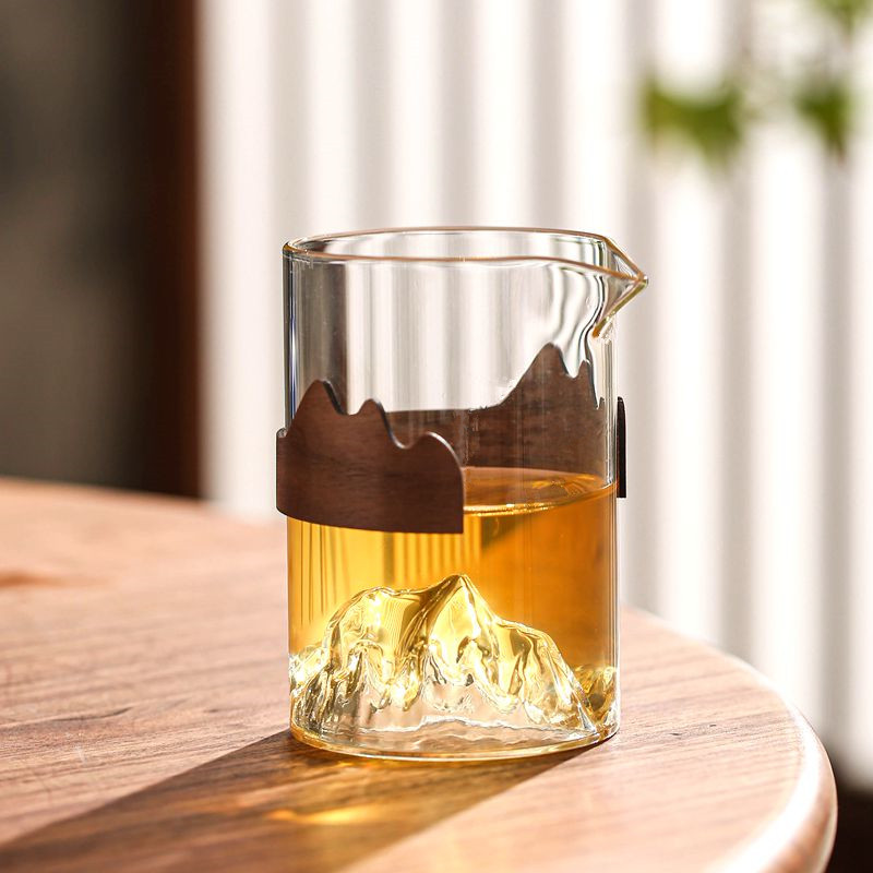 观山公道杯玻璃茶漏一体套装分茶器日式耐热透明防烫功夫茶喝茶杯