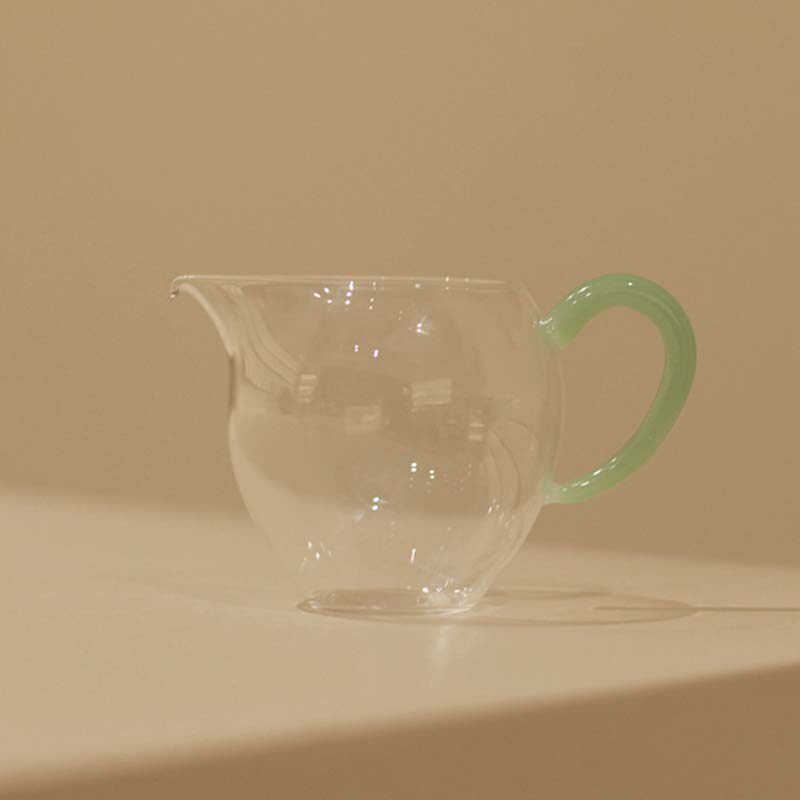 草堂旦盅公道杯高透耐热玻璃分茶器 公杯天青玉 断水