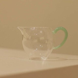 草堂旦盅公道杯高透耐热玻璃分茶器 公杯天青玉 断水