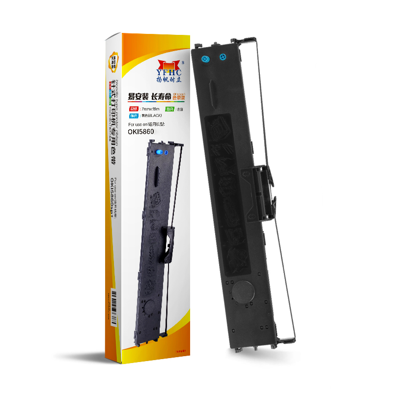 扬帆耐立（YFHC）OKI 5860/OKI 5660 色带架 黑色 7mm*25m(左) 适用于四通OKI 5860 5660 5886 5860ST 5860+