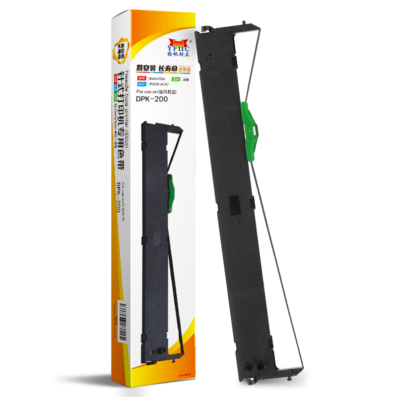 扬帆耐立（YFHC）DPK-200 色带架 黑色 9mm*12m(右) 带卡 适用于富士通 FUJITSU DPK200 200G 210