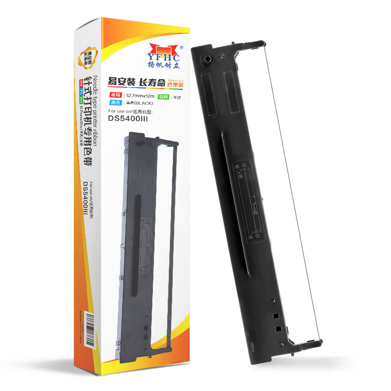 扬帆耐立（YFHC）DS5400Ⅲ 色带架 黑色 12.7mm*12m(左) 适用于得实Dascom DS5400III DS700 DS700H 710 7210