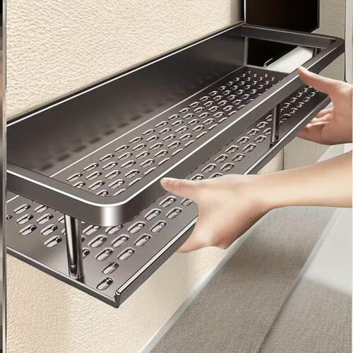 卫生间架子墙上打孔洗漱收纳浴室壁挂式洗手间厕所免台轻奢置物架