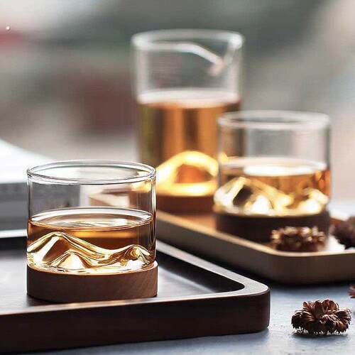 木笙小山杯栾山杯玻璃小酒杯威士忌品酒杯家用酒吧酒具品鉴杯