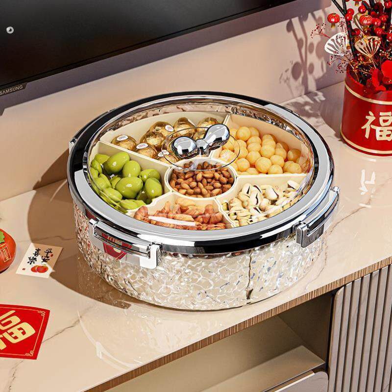桌面干果盒商用塑料糖果盒轻奢高档家用客厅糕点小吃喜庆果干新年