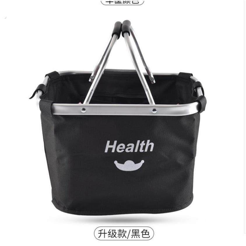 厂家 新款环保布兜车筐 防水电动车自行车帆布车篮折叠车布篮