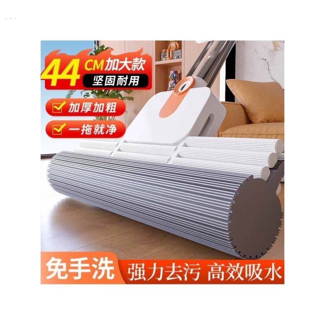 海绵拖把头免手洗2024新款家用拖地神器胶棉吸水一拖地拖布大号净