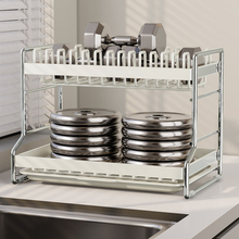 速发厨房水槽置物架台面洗碗架多功能碗盘沥水架盖筷子盒柜收纳架