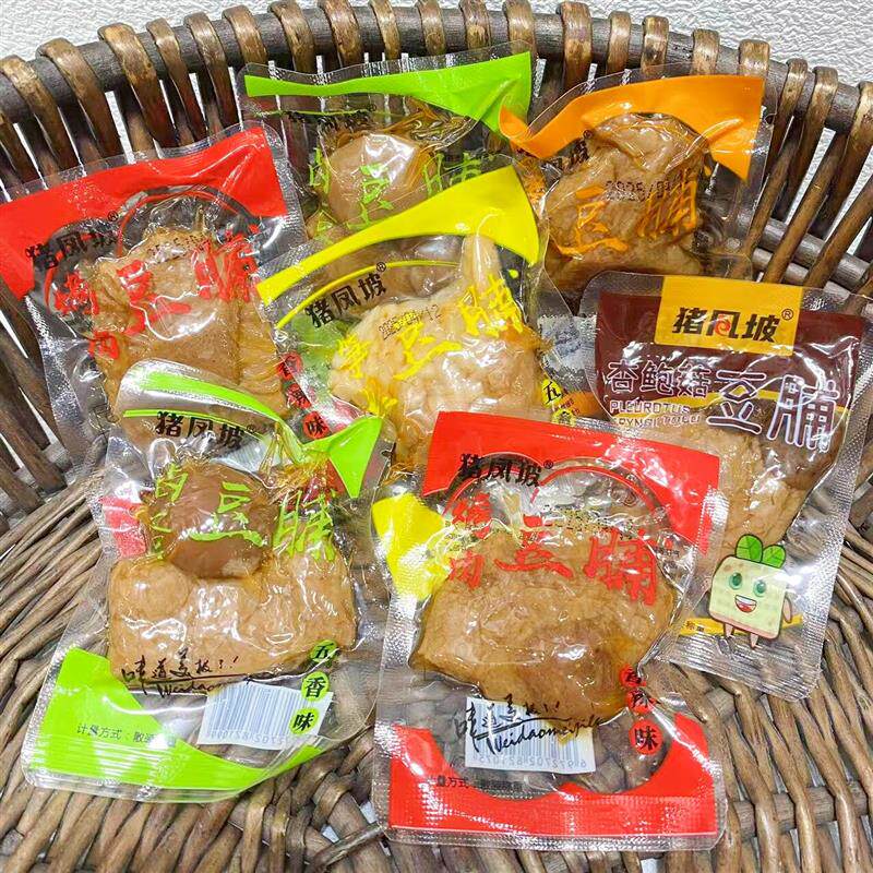 猪凤坡烤肉豆脯笋丝杏鲍菇卤蛋豆脯网红解馋休闲零食豆腐干称重