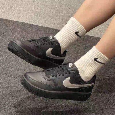 Nike耐克GAMMA黑百搭男女低帮厚底休闲板鞋 HQ1674-001