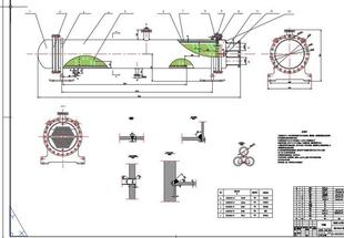 水冷冷水机组设计2D图机械CAD 300KW螺杆式 说明素材