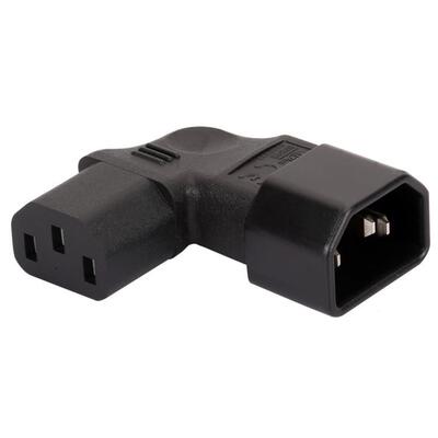 IEC320-3C14转C1 品字转接插头左弯 左侧头 弯C14型 TO C1JIELIGN