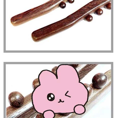 鸡摩翅八木擀筋棒 VMG珠鸡翅木按棒刮痧板一体通用刮痧棒