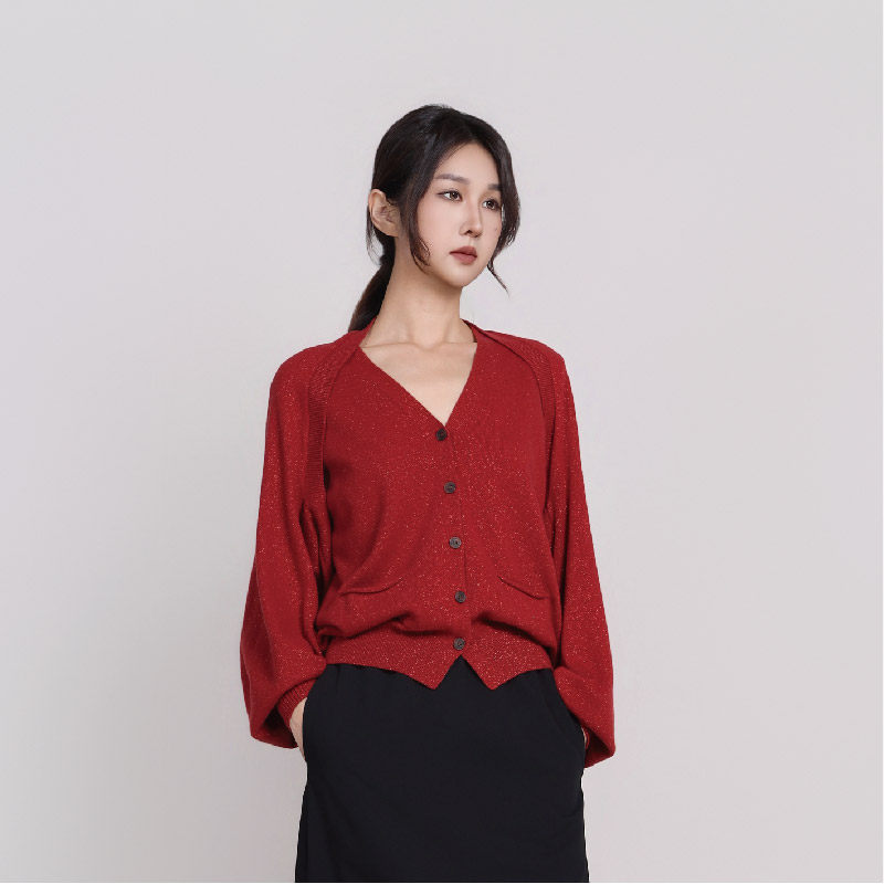 Janeexpress纯羊毛针织开衫