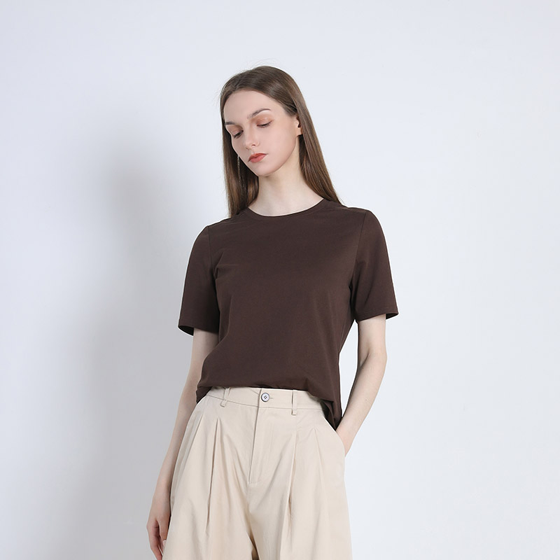 25夏新品T恤轻职风圆领短袖简约