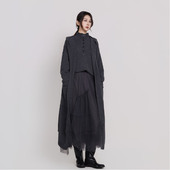 Jane 格雷系外套CMS63002 针织开衫 express 简表达100%羊毛长款