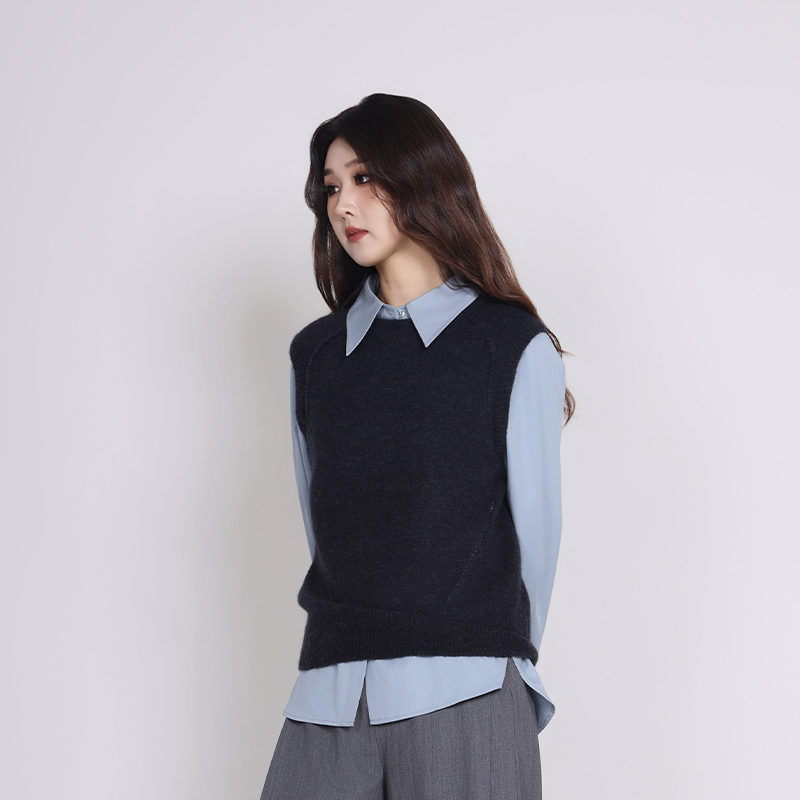 简表达25冬新品毛衫圆领套头背心