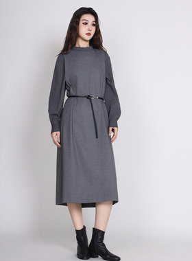Jane express/简表达25年冬新假两件连衣裙DLY53004（不含腰带）
