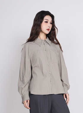 Jane express/简表达25冬新款衬衣设计感衬衫长袖上衣DCY51001