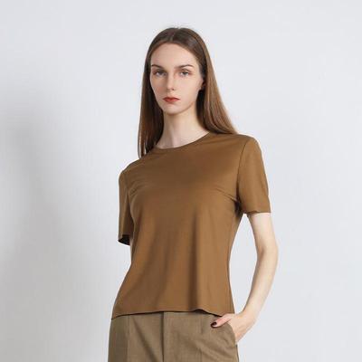 Jane express/简表达25年春季新款T恤修身百搭圆领极简CTX51001