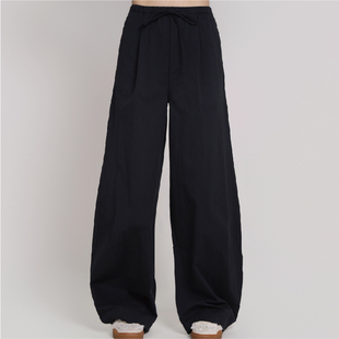 Jane express/简表达纯色极简风女士香蕉裤阔腿弯刀裤子CKZ61004