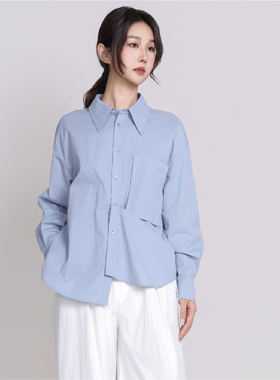 Jane express/简表达锦棉纯色多巴胺系列修身百搭衬衣女CCY62003