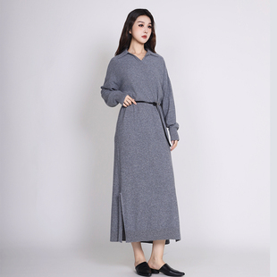 无腰带 简表达25年冬新羊毛针织连衣裙DLY53003 express Jane