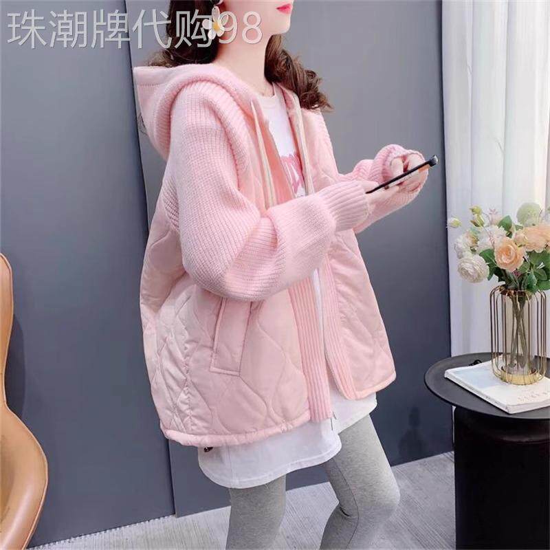 毛衣外套女秋冬2025新款设计感大码女装胖mm夹棉加厚宽松开衫上衣