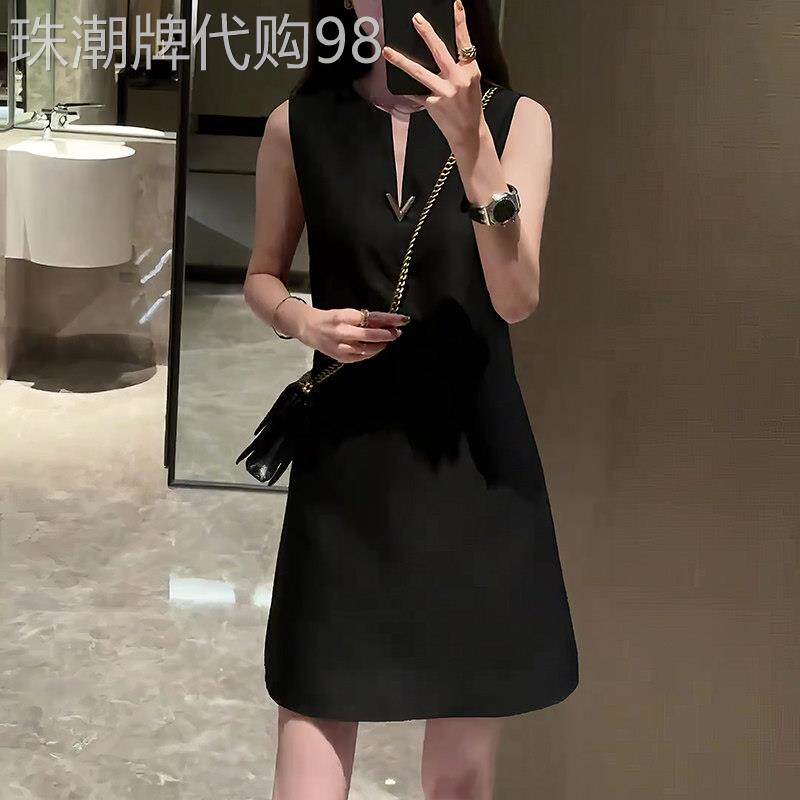 潮牌无袖外搭背心吊带裙夏季女装高端显瘦气质法式御姐风通勤裙子