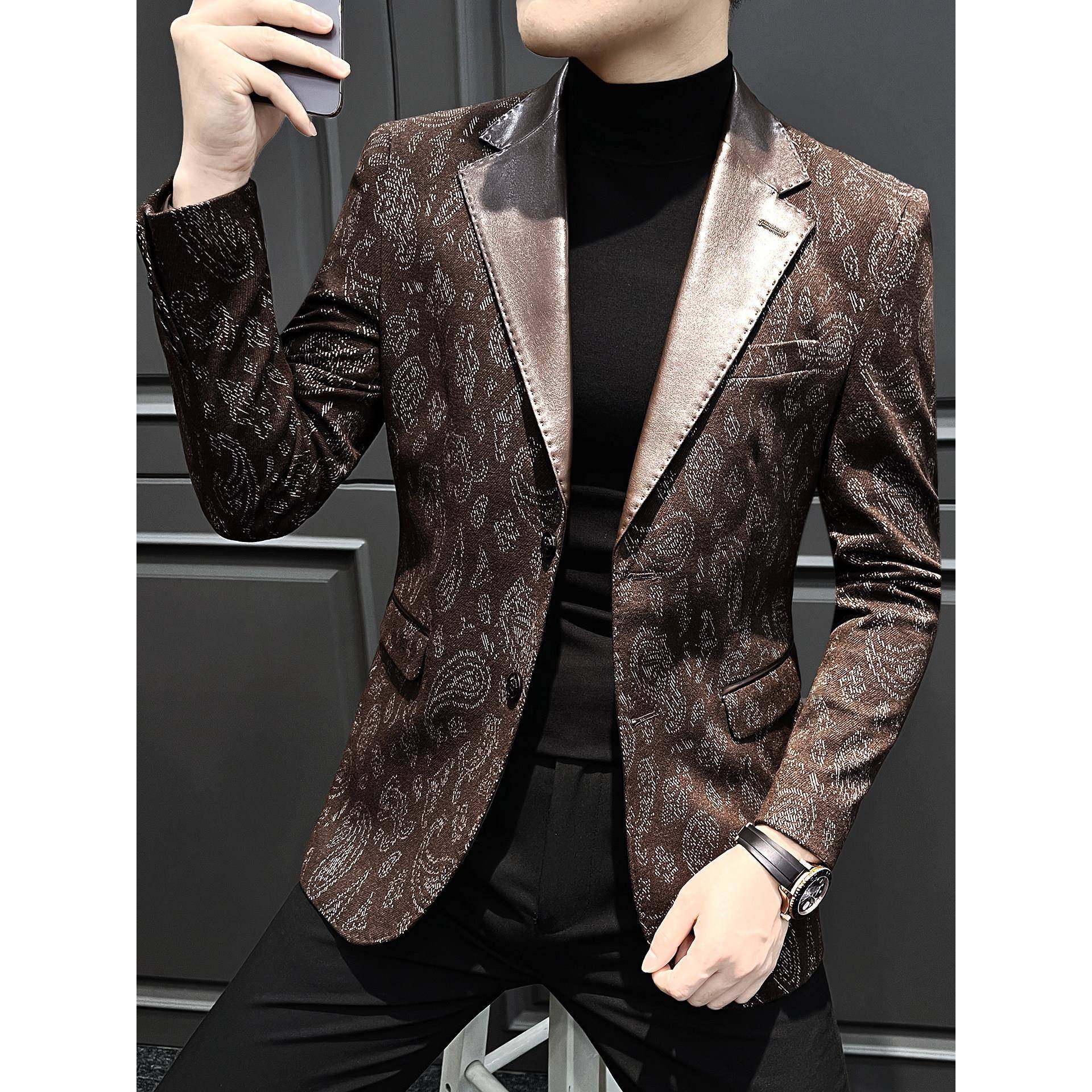 香港西装男士休闲高级感痞帅2025秋冬季高端修身单件上衣西服外套