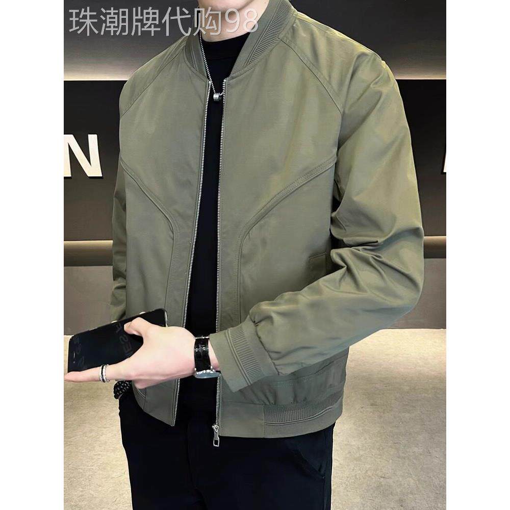 棒球服外套男士春秋季2025新款高端潮牌潮流立领修身薄款夹克男款